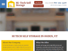 Tablet Screenshot of hitechselfstorage.com